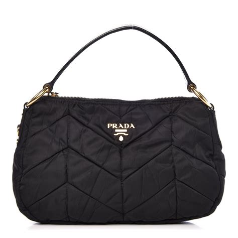 black quilted prada bag|Prada padded nylon shoulder bag.